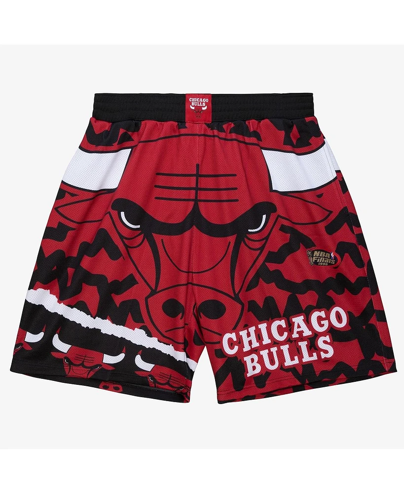 Mitchell & Ness Men's Black Chicago Bulls Jumbotron 2.0 Sublimated Shorts