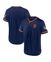Fanatics Men's Navy Detroit Tigers Iconic Button-Up Top