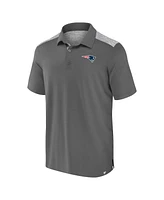 Fanatics Men's Heather Gray New England Patriots Long Shot Polo Shirt