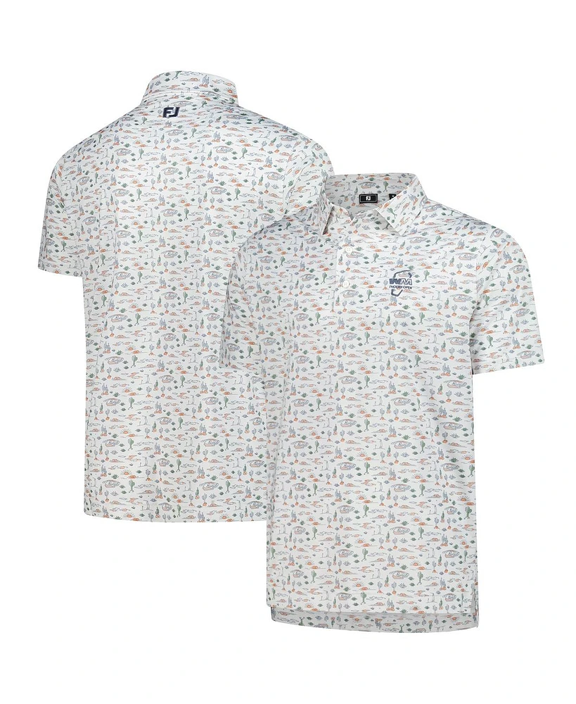 FootJoy Men's White Wm Phoenix Open Prodry All Over Print Polo Shirt