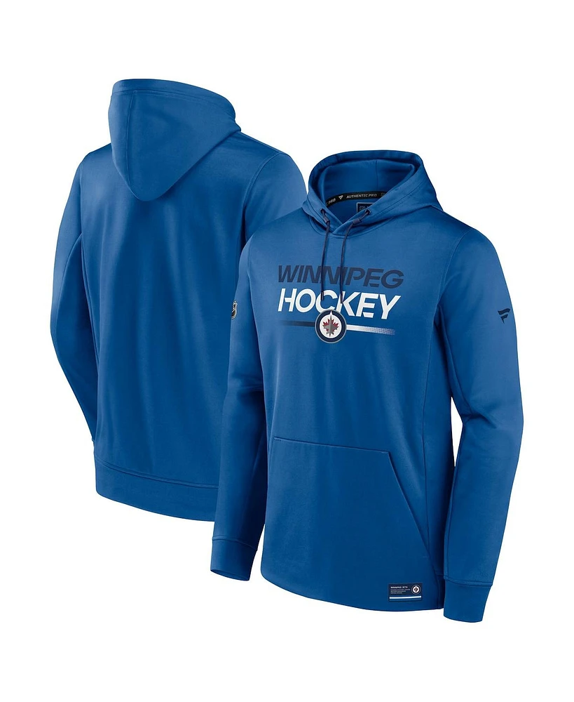 Fanatics Men's Blue Winnipeg Jets Fleece Pullover Hoodie