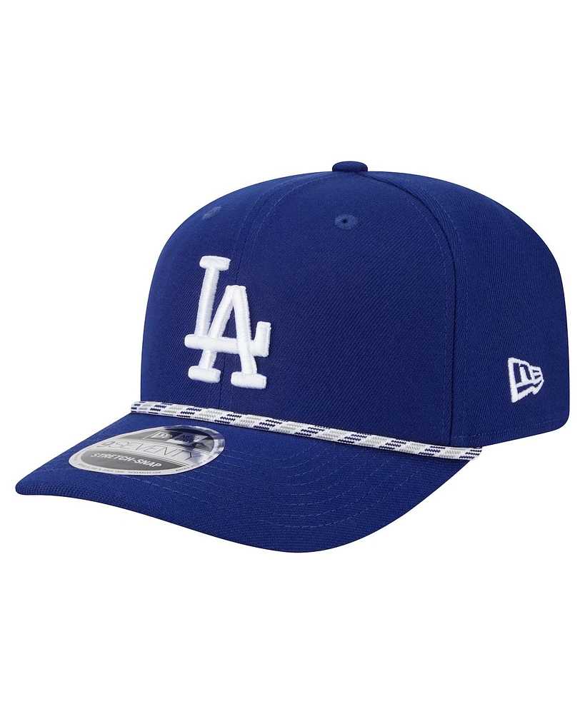 New Era Men's Royal Los Angeles Dodgers Multi-Rope 9Seventy Stretch-Snap Hat