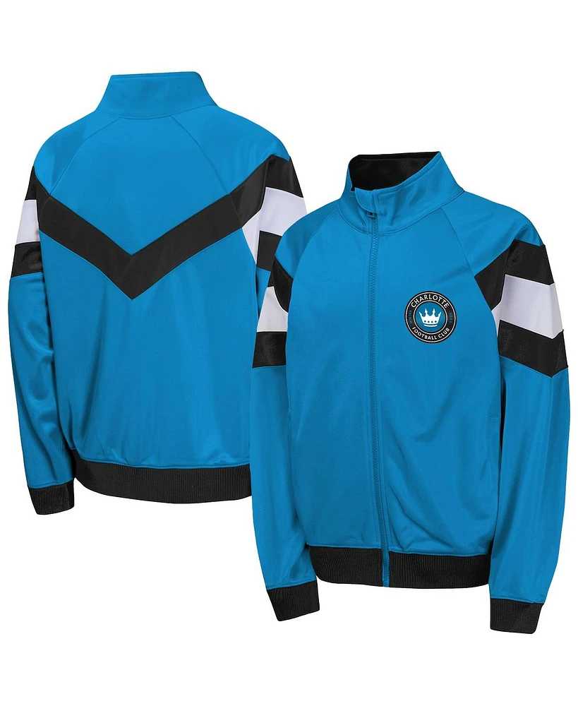 Outerstuff Big Boys and Girls Blue Charlotte Fc Field General Track Full-Zip Jacket