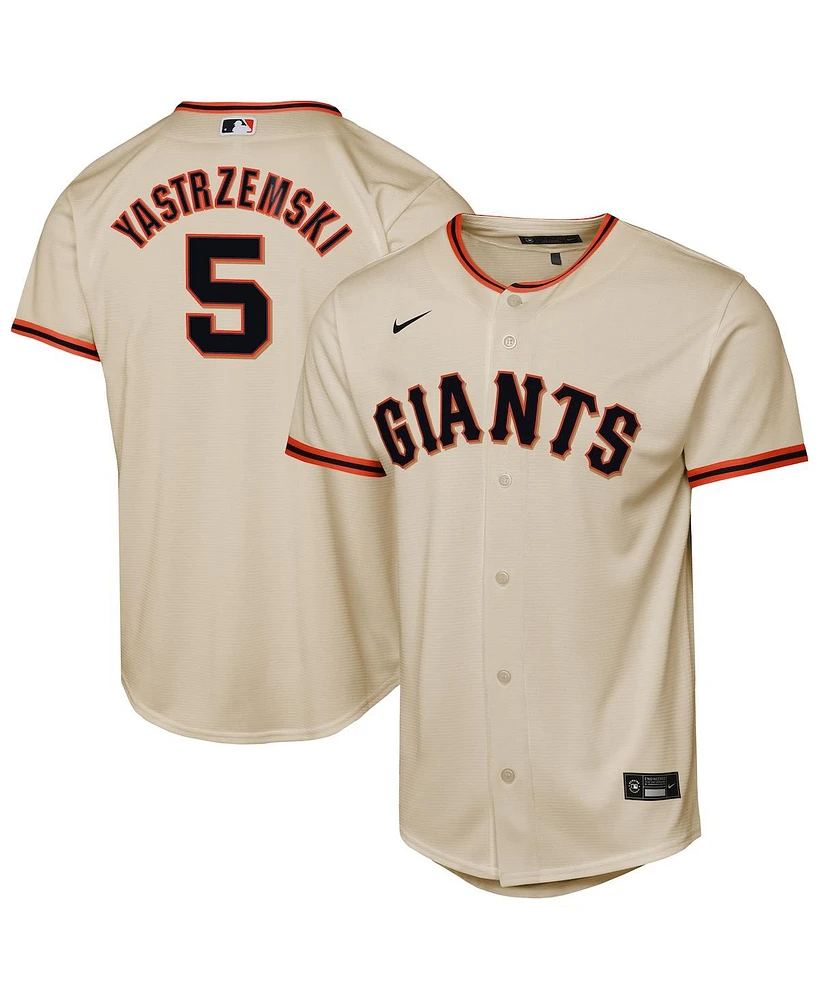 Nike Big Boys and Girls Mike Yastrzemski Cream San Francisco Giants Home Replica Player Jersey