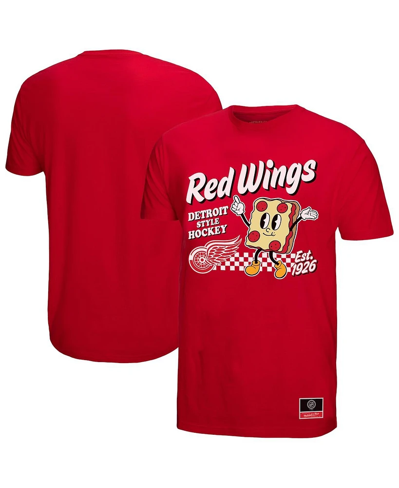 Mitchell & Ness Men's Red Detroit Wings Local Food T-Shirt