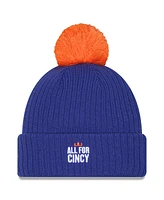 New Era Men's Royal Fc Cincinnati 2025 Jersey Hook Cuffed with Pom Knit Hat