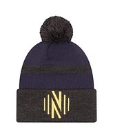 New Era Men's Navy Nashville Sc 2025 Kickoff Cuffed with Pom Knit Hat
