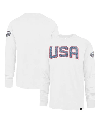'47 Brand Men's White Usa 2025 4 Nations Face-Off Franklin Long Sleeve T-Shirt