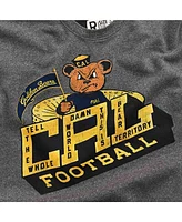 Roots Of Fight Men's Gray Cal Bears Football Tri-Blend Pullover Sweatshirt