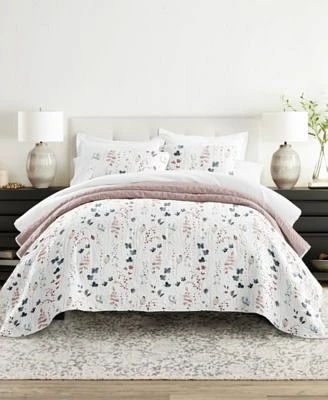 Ienjoy Home Poppy Bloom Reversible Quilt Sets