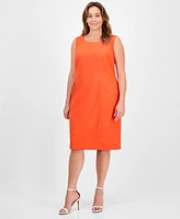 Le Suit Plus Shawl-Collar Jacket & Sleeveless Dress