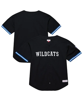 Mitchell & Ness Men's Black Kentucky Wildcats On The Clock Full-Button Fashion Jersey