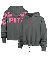 '47 Brand Women's Gray Washington Capitals Bright Side Venice Cropped Pullover Hoodie