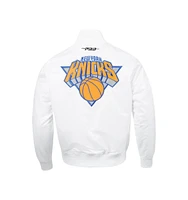 Pro Standard Men's White New York Knicks 2024/25 City Edition Chenille Satin Full-Snap Jacket