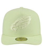New Era Men's Green Philadelphia Eagles Color Pack A-Frame 59FIFTY Fitted Hat