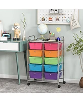 10-Drawer Rolling Storage Cart