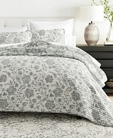 ienjoy Home Textured Floral Reversible -Pc. Quilt Set