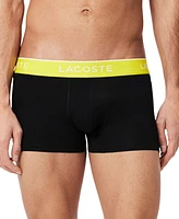 Lacoste Men's 3-Pack Regular-Fit Logo Waistband Trunk Underwear
