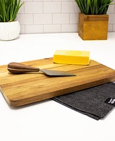 BergHOFF Aaron Probyn 3-Piece Cheese Knives and Round Bamboo Cutting Board Set