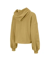 New Era Women's Tan New Orleans Pelicans 2024/25 City Edition Cropped Pullover Hoodie
