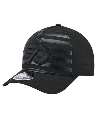 New Era Men's Black Philadelphia Flyers Game Day Stealth Flag 9FORTY A-Frame Adjustable Hat