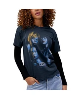 Daydreamer Women's Charcoal Tlc Fan Mail Tour Graphic Ringer T-Shirt