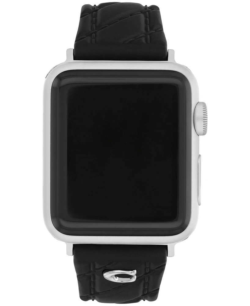 Coach Women's Quilted Silicone Apple Watch Strap 38mm, 40mm