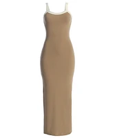 Jluxlabel Plus White Francesca Contrast Maxi Dress