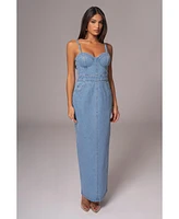 Jluxlabel Women's Mara Denim Bustier Dress