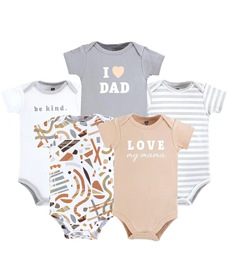 Hudson Baby Boys Cotton Bodysuits Abstract