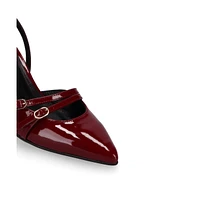 Joelle Onix Burgundy Leather Pumps