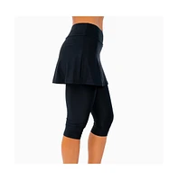 Calypsa Women's Skirted Swim Capris