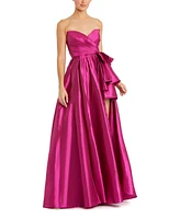 Mac Duggal Women's Strapless Taffeta Gown With Ruffle Detail