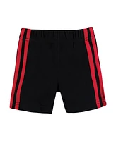 Hudson Baby Boys Shorts Bottoms 4-Pack, Red Black, Months