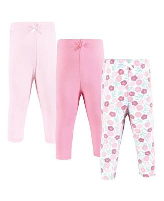 Hudson Baby Girls Cotton Pants and Leggings, Mint Floral