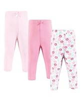 Hudson Baby Girls Cotton Pants and Leggings, Mint Floral