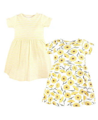 Hudson Baby Girls Cotton Dresses, Daisy, 9-12 Months