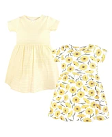 Hudson Baby Girls Cotton Dresses, Daisy, 9-12 Months