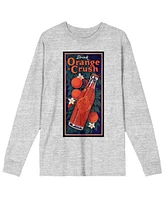 Orange Crush Men's Drink Athletic Heather Gray Long Sleeve Shirt-3XL