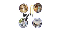Hand Truck Dual Purpose 2 Wheel Dolly Cart and 4 Wheel Push Cart with Swivel Wheels 330 Lbs Capacity Heavy Duty Platform Cart for Moving/Warehouse/Gar