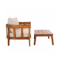 Owen Outdoor Bench And Table Set