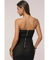 Jluxlabel Women's Deep Sea Crochet Maxi Dress
