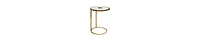 Marble & Agate Inlay End Table – Foil Finish Iron Frame for a Luxe Look