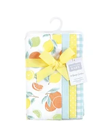 Hudson Baby Boys and Girls Cotton Poly Flannel Burp Cloths 8-Pack, Citrus Mint, One Size