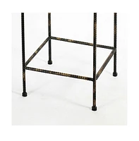 Scrolled Plant Stand with Square Top for Elegant Indoor and Outdoor Display