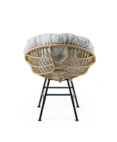 Palos Outdoor Wicker Lounge Chair Set of 2
