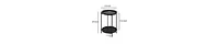 Modern Side Table – Metal Round Tray Top with Foldable Legs