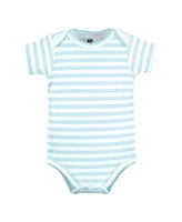 Hudson Baby Boys Cotton Bodysuits, Neutral Abstract, 9-12 Months