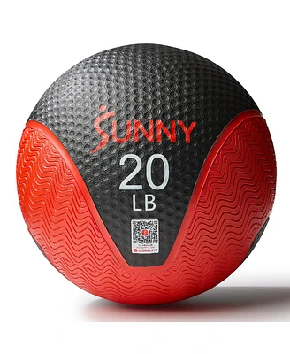 Sunny Health & Fitness Medicine Ball 20LBS, Non-Slip Grip
