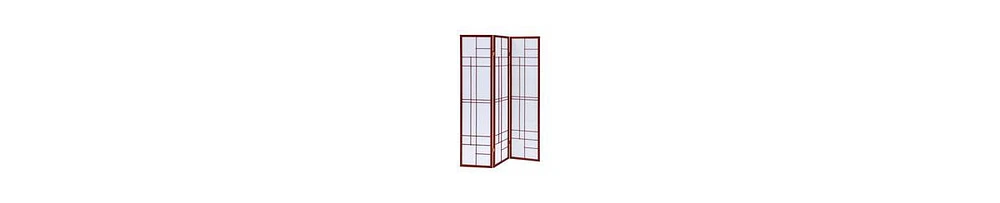 3-Panel Wooden Folding Screen – Traditional Room Partition & Privacy Divider